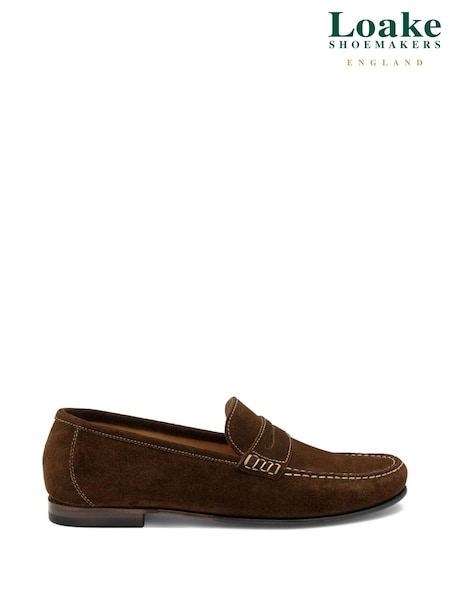 Коричневый - Loake Suede Slip On Shoes (U76884) | €219