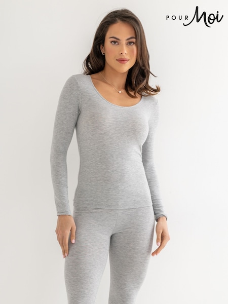 Pour Moi Light Grey Round Neck (U76886) | €31