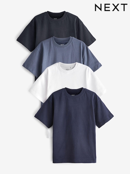 Azules - Relaxed Fit T-Shirts 4 Pack (3-16yrs) (U77144) | 28 € - 36 €