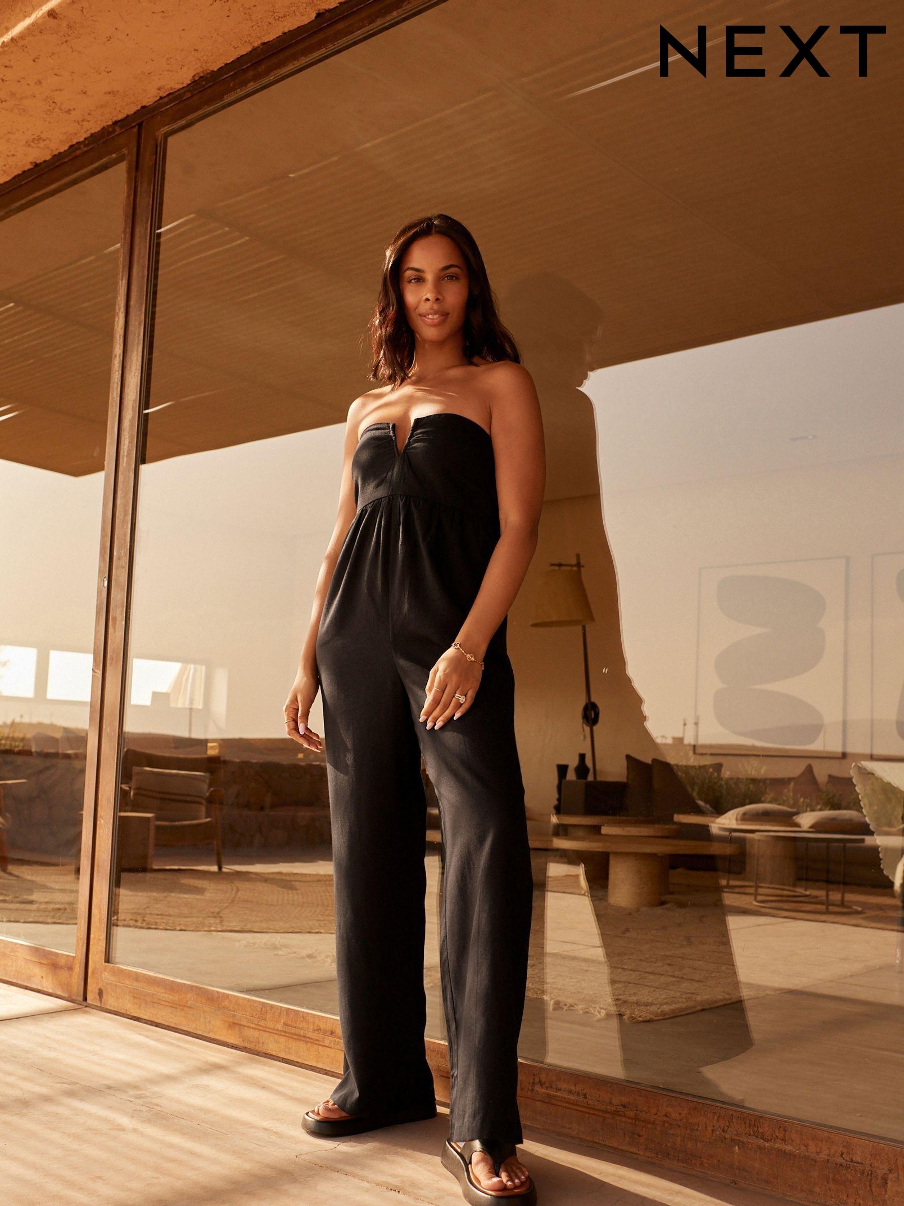 Tall linen jumpsuit deals