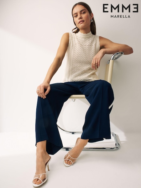 Emme Marella Cream Decano Knit Tank Top (U77432) | €70