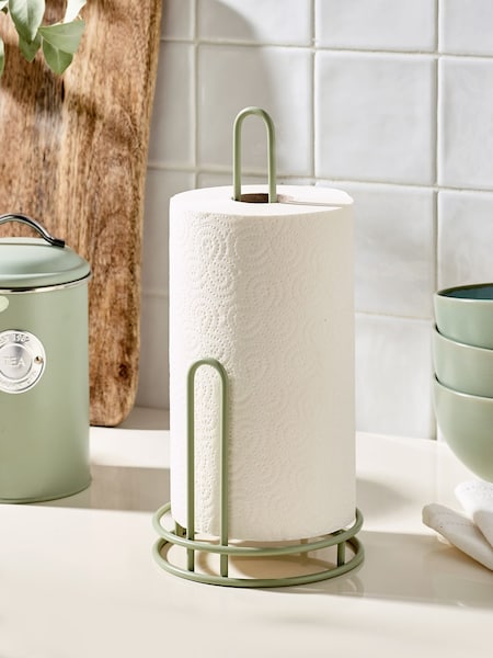 Sage Green Bronx Wire Kitchen Roll Holder (U77582) | €12