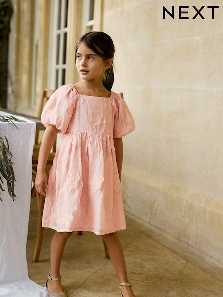 Pink Floral Texture Dress (3-16yrs) (U78225) | € 4 - € 6