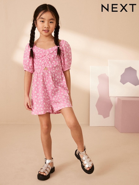 Rosa Blümchen - Cut-Out Detail Playsuit (3-16yrs) (U78230) | 4 € - 5 €