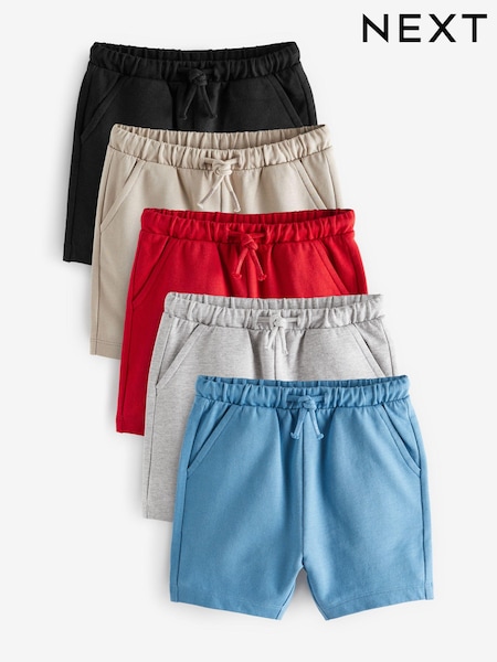 Gris/Azul marino/Rojo - Jersey Shorts 5 Pack (3mths-7yrs) (U78266) | 25 € - 39 €