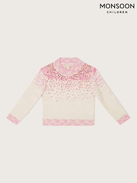 Monsoon Pink Sequin Jumper (U78299) | €8 - €9