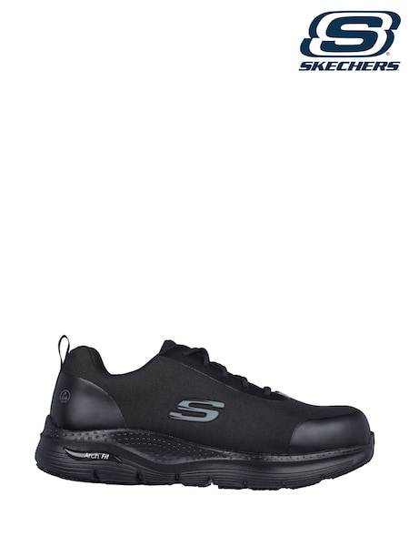 Skechers Black Work Arch Fit Ringstap Slip Resistant Mens Trainers (U78425) | €131