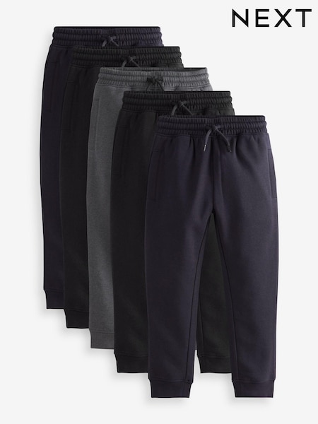 Schwarz/Marineblau/Grau - Basic Joggers 5 Pack (3-16yrs) (U78510) | 51 € - 77 €