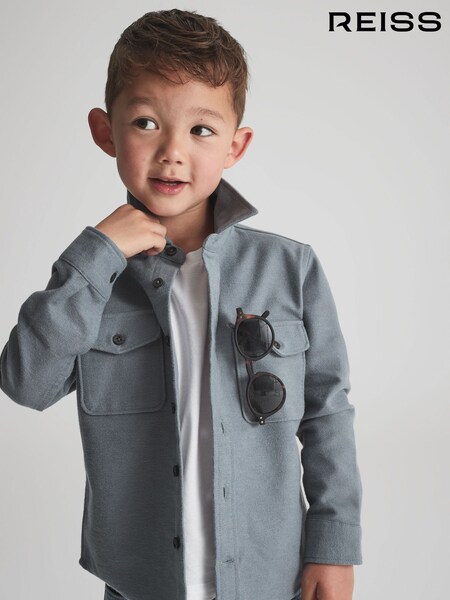 أزرق - Reiss Tampa Twin Pocket Overshirt (U79589) | ‏274 د.إ.‏