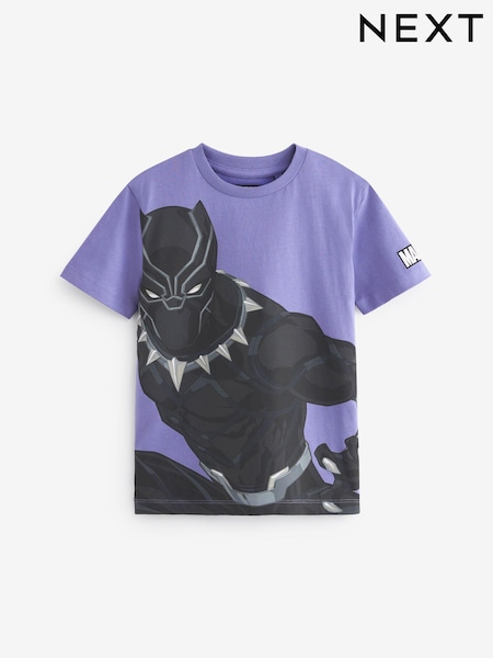 Black Panther Purple Marvel Superhero Short Sleeve T-Shirt (3-16yrs) (U79982) | €7 - €8.50