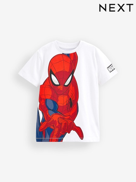 Spider-Man White Marvel Superhero Short Sleeve T-Shirt (3-16yrs) (U79984) | 54 QAR - 69 QAR