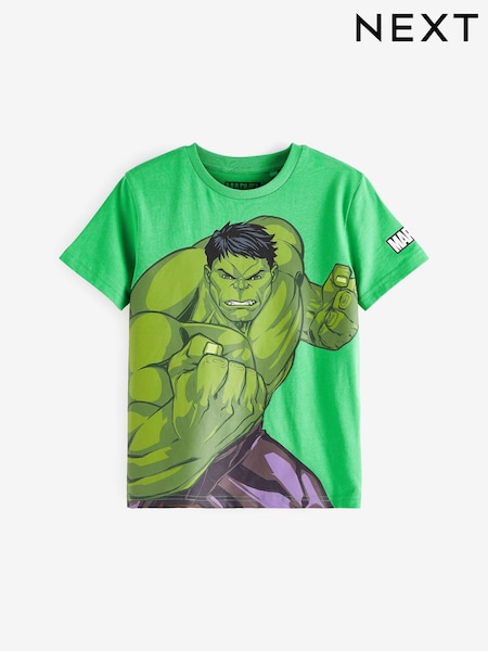 Zelen hulk - Marvel Superhero 100% Cotton Short Sleeve T-Shirt (3-16yrs) (U79985) | € 9 - € 11