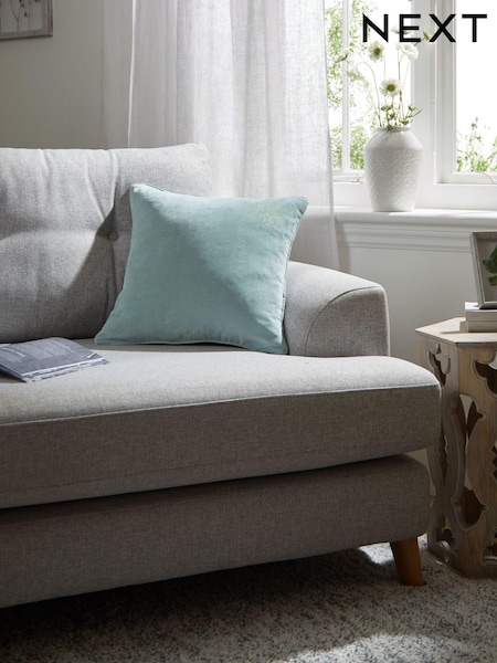 Slate Teal Blue 45 x 45cm Soft Velour Cushion (U80298) | 39 QAR