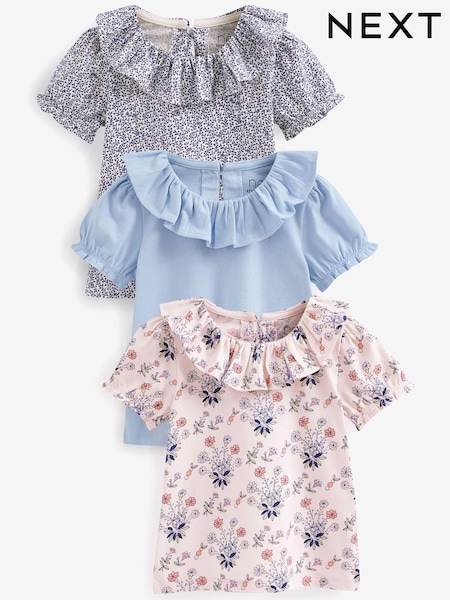 Blue Short Sleeve T-Shirts 3 Pack (3mths-7yrs) (U80821) | €14 - €17