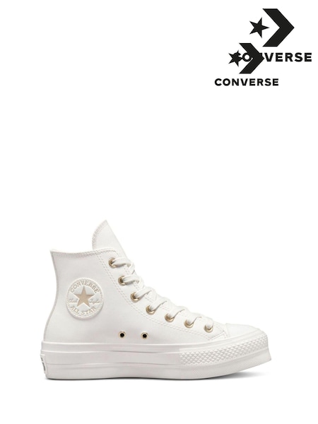 Converse White Lift Platform High Top Trainers (U81054) | €54
