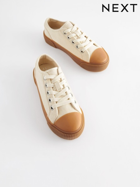 Neutral Lace-Up Low Trainers (U81212) | € 4 - € 6