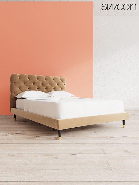 Swoon Easy Velvet Biscuit Natural Burbage Bed (U81283) | €1,208.50 - €1,360