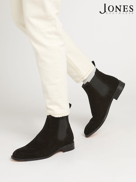 Bläck Svart - Jones Bootmaker Black Cheltenham Handmade Chelsea Boots (U81374) | kr3 790
