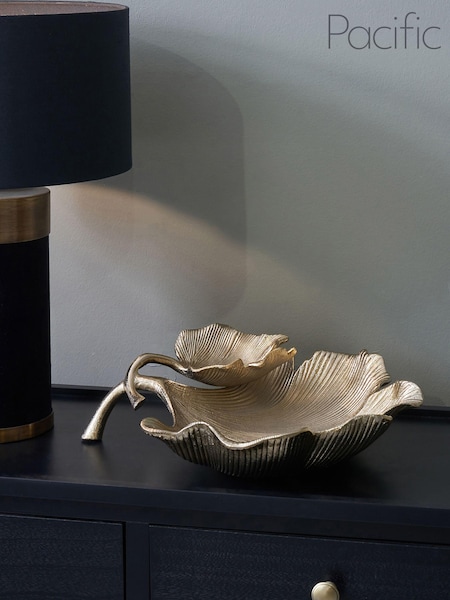 Pacific Gold Decorative Dual Gingko Leaf Bowl (U81535) | €108