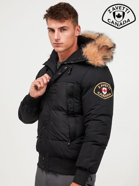 Zavetti Canada Mens Aylmer Bomber Parka Jacket (U83390) | AED699