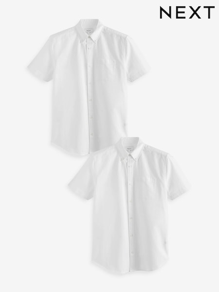 Blanco - 100% Cotton Short Sleeve Oxford Shirts 2 Pack (U84072) | 51 €