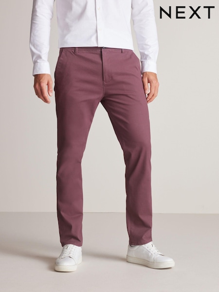 Burgundy Red Stretch Chino Trousers (U84265) | €10.50
