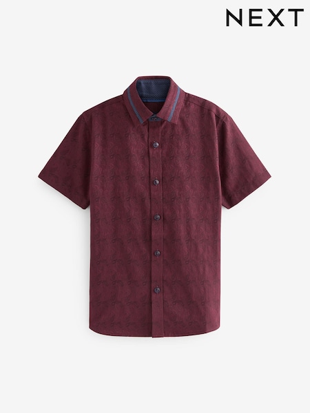 Pflaume/Violett/Paisley-Muster - Short Sleeve Shirt (3-16yrs) (U84773) | 10 € - 14 €