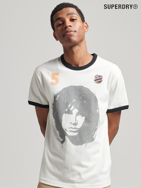 Superdry Cream 100% Cotton Allstars Graphic T-Shirt (U85259) | €37