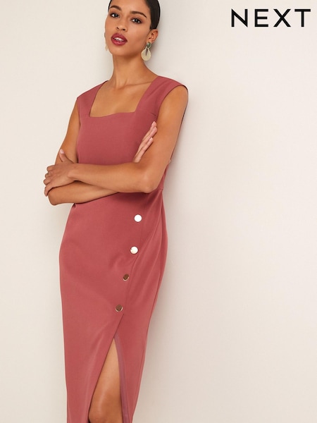 Розовый - Tailored Midi Pencil Dress (U85389) | €19