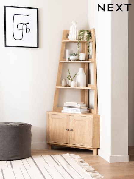 Natural Malvern Oak Effect Corner Shelf (U85447) | €365