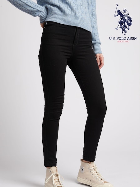 Schwarze Rinse-Waschung - U.s. Polo Assn. Formende Skinny Fit Jeans (U85624) | 46 €
