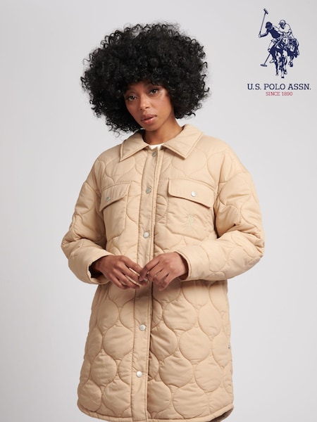 U.S. Polo Assn. Womens Quilted Overshirt (U85649) | €72