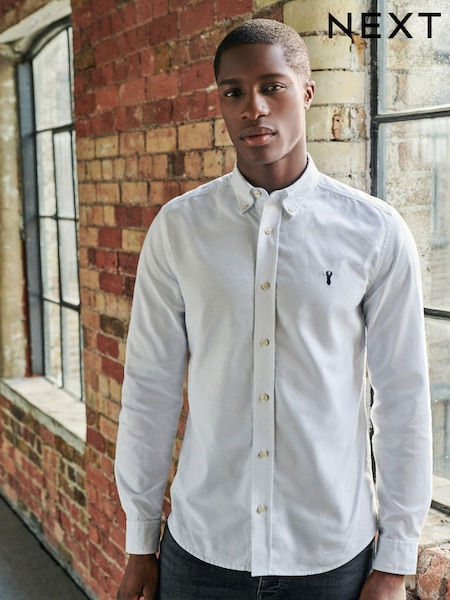 White Regular Fit Long Sleeve Oxford Shirt (U85719) | EGP1,560