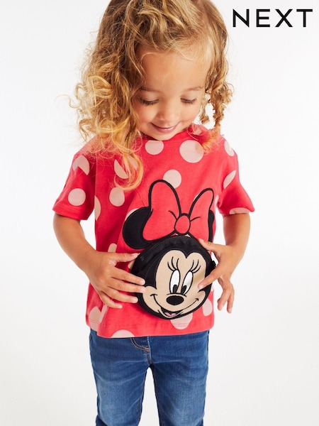 Red Short Sleeve Sleeve Minnie Mouse Bag T-Shirt (3mths-7yrs) (U85810) | €6 - €7