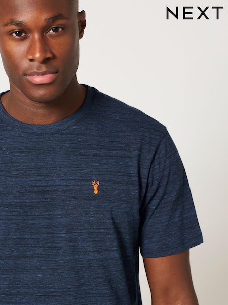 Navy Blue Single Stag Marl T-Shirt (U86073) | €6