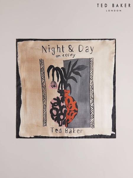 Ted Baker Natural Essay Camel Printed Pocket Square (U86182) | €18.50