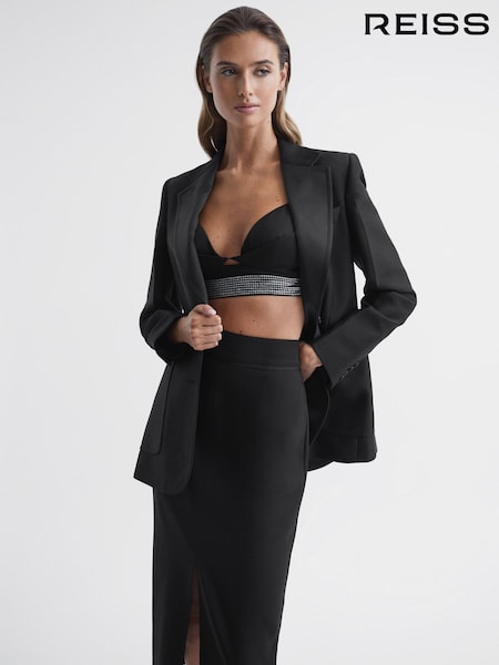 Reiss Black Beth Embellished Bra Top (U86334) | OMR98