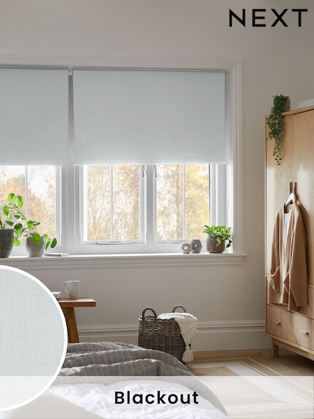 Mid Grey Ready Made Textured Roller Blackout Blind (U86453) | €10.50 - €24