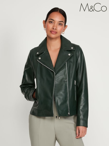 M&Co Green Leather Jacket (U86581) | €82