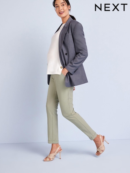 Sage Green Maternity Tapered Trousers (U86760) | €7