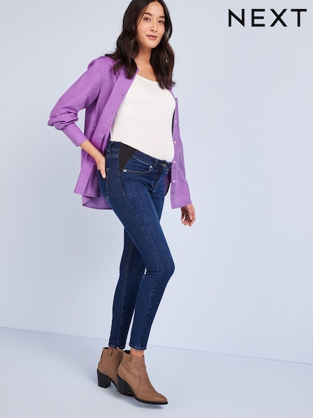 Dark Wash Maternity Grow With You Skinny Jeans (U86762) | €19
