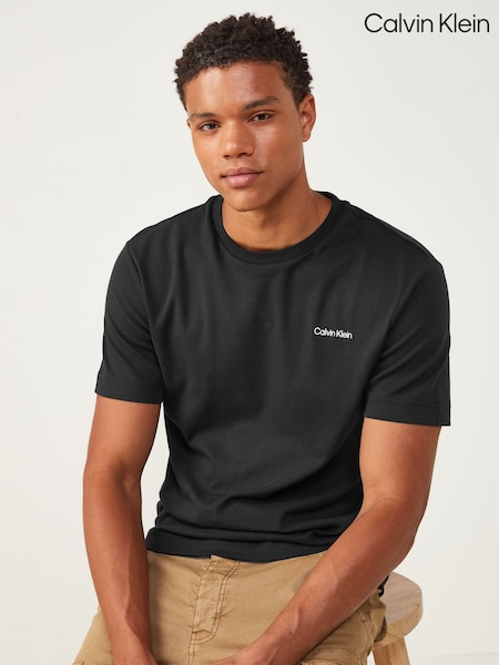 Calvin Klein Black Interlock Logo T-Shirt (U87151) | 159 SAR