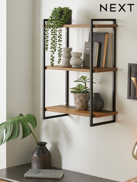 Dark Bronx 3 Tier Wall Shelves (U87293) | $67