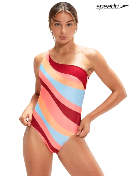 Speedo Multi Printed Asymmetric 1 Piece Swimsuit (U88228) | €21.50