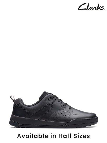 Clarks Black Multi Fit Leather Kick Step Shoes (U88798) | €36 - €37
