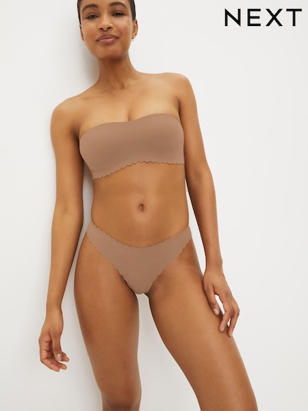 Nude - Scallop Edge Non Wire Strapless Bandeau Bra (U89166) | 5 €