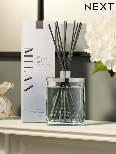 Collection Luxe Milan Green Apple & Magnolia 400ml Fragranced Reed Diffuser Refill (U89384) | €45