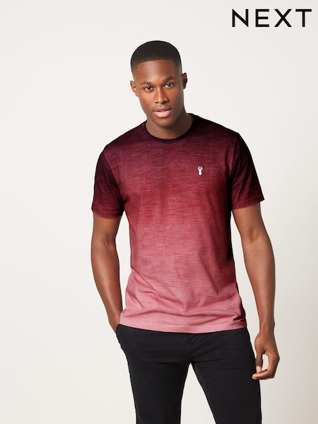 Coral Red Stag Dip Dye T-Shirt (U90144) | €8