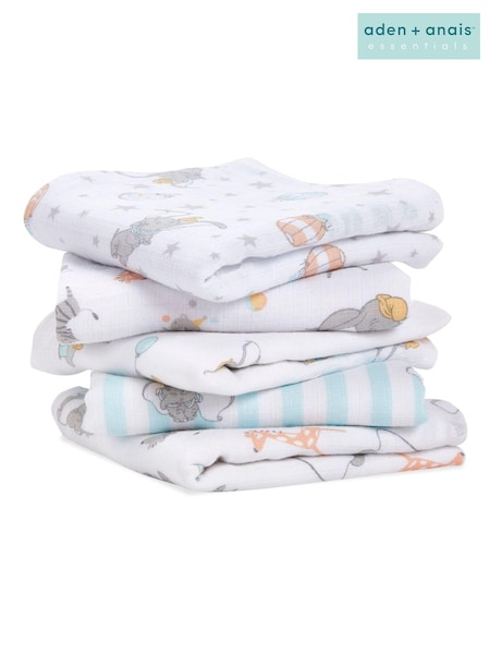 Gris - aden + anais Essentials Muslin Squares 5 Pack (U90574) | 33 €