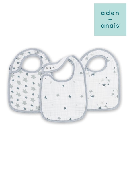 aden + anais Snap 100% Cotton Muslin Twinkle Bibs 3 Pack (U90592) | 33 €